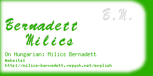 bernadett milics business card